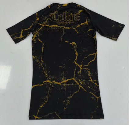Compression tee - Gold Marble