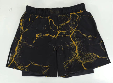 2 in 1 shorts - Gold Marble