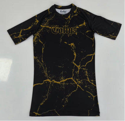 Compression tee - Gold Marble